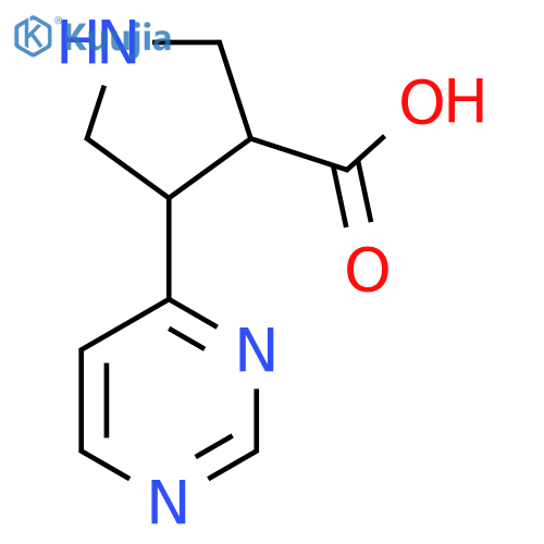 4-(Pyrimidin-4-yl)pyrrolidine-3-carboxylic acid structure