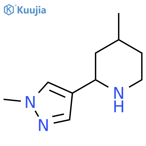 4-Methyl-2-(1-methyl-1h-pyrazol-4-yl)piperidine structure