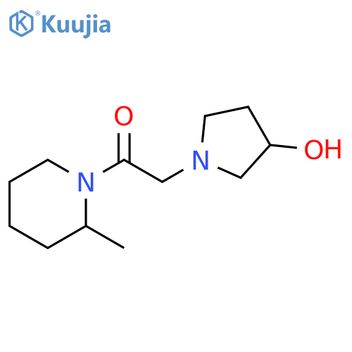 2-(3-hydroxypyrrolidin-1-yl)-1-(2-methylpiperidin-1-yl)ethan-1-one structure