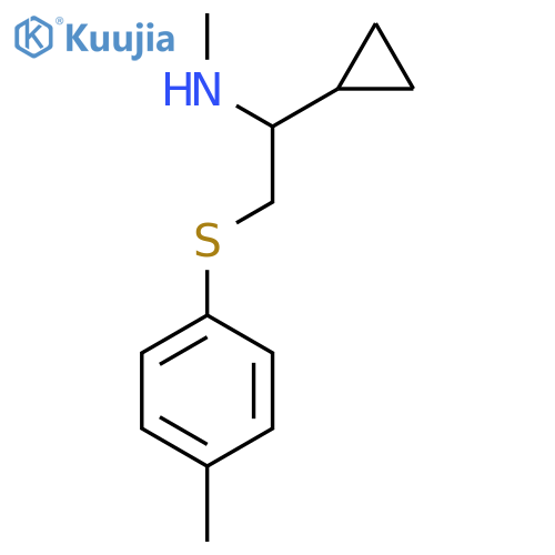 {1-Cyclopropyl-2-(4-methylphenyl)-thioethyl}methylamine structure