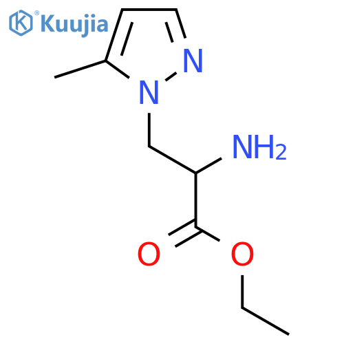 ethyl 2-amino-3-(5-methyl-1H-pyrazol-1-yl)propanoate structure