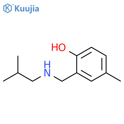 4-methyl-2-{(2-methylpropyl)aminomethyl}phenol structure