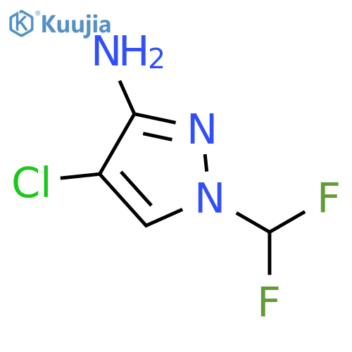 1H-Pyrazol-3-amine, 4-chloro-1-(difluoromethyl)- structure