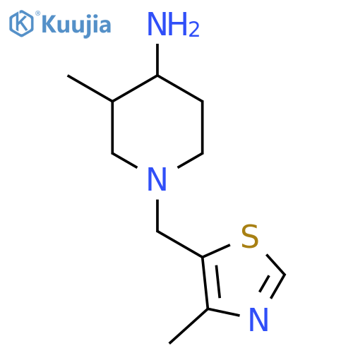 3-Methyl-1-((4-methylthiazol-5-yl)methyl)piperidin-4-amine structure