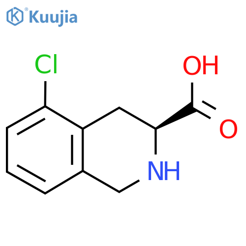 (3S)-5-chloro-1,2,3,4-tetrahydroisoquinoline-3-carboxylic acid structure