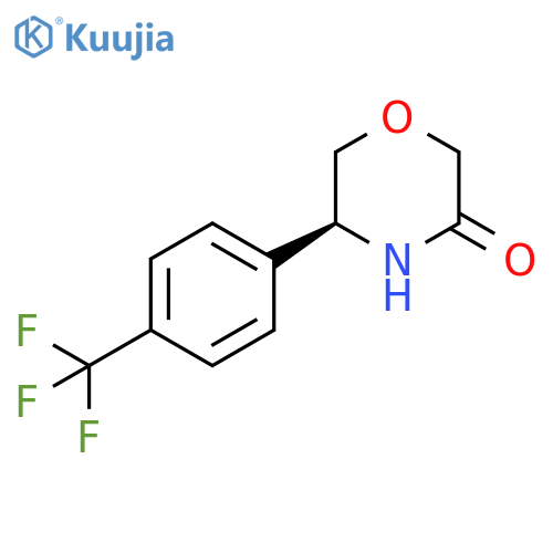 3-Morpholinone, 5-[4-(trifluoromethyl)phenyl]-, (5S)- structure