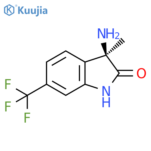 2H-Indol-2-one, 3-amino-1,3-dihydro-3-methyl-6-(trifluoromethyl)-, (3R)- structure