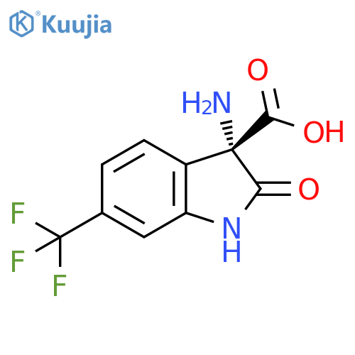 1H-Indole-3-carboxylic acid, 3-amino-2,3-dihydro-2-oxo-6-(trifluoromethyl)-, (3S)- structure