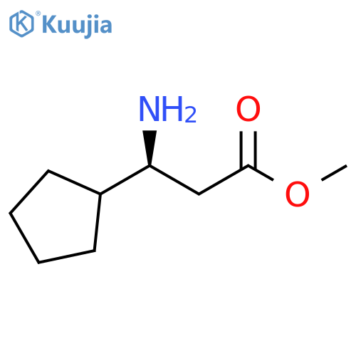 methyl (3S)-3-amino-3-cyclopentylpropanoate structure
