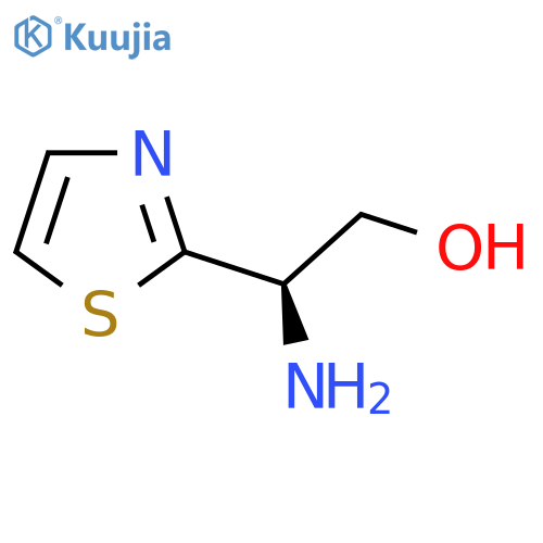 (2R)-2-amino-2-(1,3-thiazol-2-yl)ethan-1-ol structure