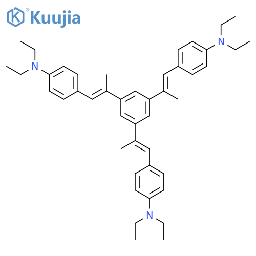 Benzenamine,4,4',4''-[1,3,5-benzenetriyltris(2-methyl-2,1-ethenediyl)]tris[N,N-diethyl- structure