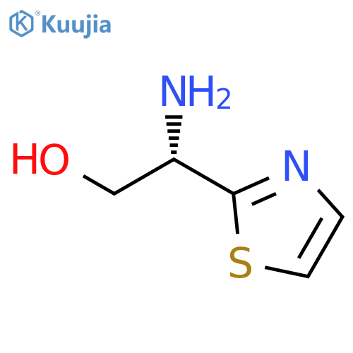 (2S)-2-amino-2-(1,3-thiazol-2-yl)ethan-1-ol structure