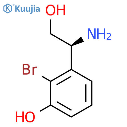 3-(1S)-1-amino-2-hydroxyethyl-2-bromophenol structure