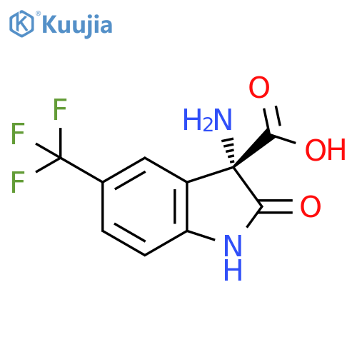 1H-Indole-3-carboxylic acid, 3-amino-2,3-dihydro-2-oxo-5-(trifluoromethyl)-, (3S)- structure