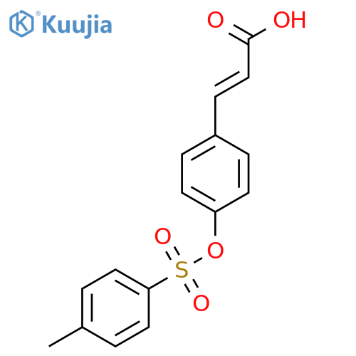 3-{4-[(4-Methylbenzenesulfonyl)oxy]phenyl}prop-2-enoic acid structure