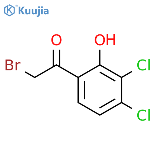 2-Bromo-1-(3,4-dichloro-2-hydroxy-phenyl)-ethanone structure