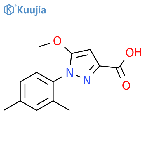 1-(2,4-Dimethyl-phenyl)-5-methoxy-1H-pyrazole-3-carboxylic acid structure