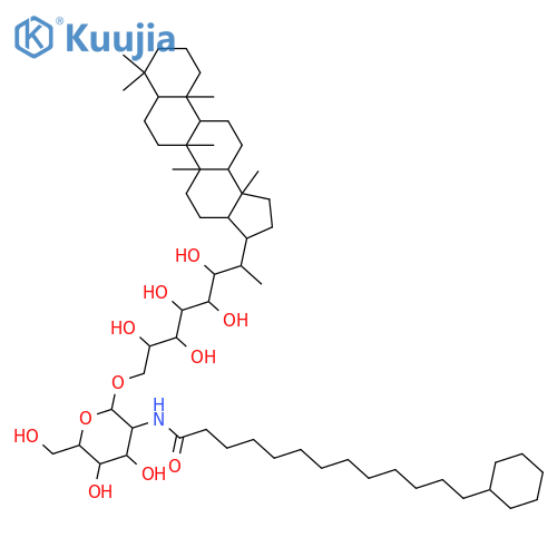 29-(1,2,3,4,5-Pentahydroxypentyl)-29-hopanol; (22S,29R,31R,32R,33S,34S)-form, 35-O-[2-Deoxy-2-[(13-cyclohexylnonanoyl)amino]-β-D-mannopyranoside] structure