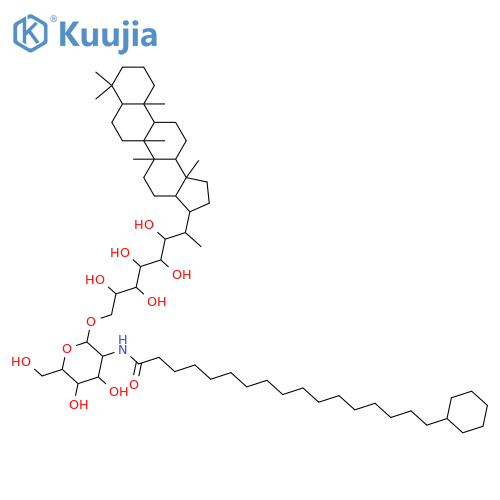 29-(1,2,3,4,5-Pentahydroxypentyl)-29-hopanol; (22S,29R,31R,32R,33S,34S)-form, 35-O-[2-Deoxy-2-[(17-cyclohexylheptadecanoyl)amino]-β-D-mannopyranoside] structure