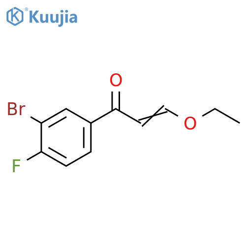 1-(3-bromo-4-fluorophenyl)-3-ethoxyprop-2-en-1-one structure