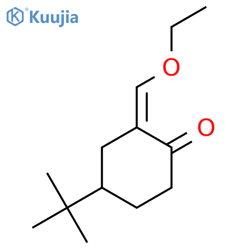 4-tert-Butyl-2-(ethoxymethylidene)cyclohexan-1-one structure