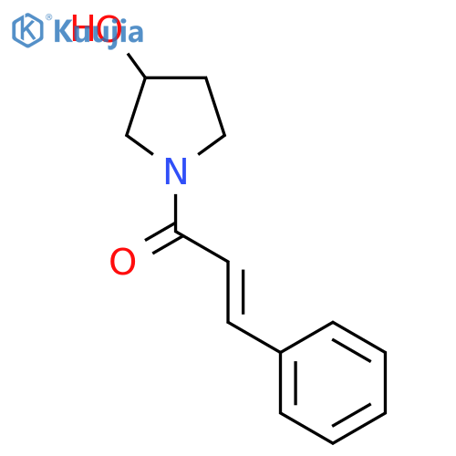 (2E)-1-(3-hydroxypyrrolidin-1-yl)-3-phenylprop-2-en-1-one structure