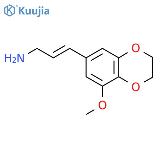3-(8-Methoxy-2,3-dihydro-1,4-benzodioxin-6-yl)prop-2-en-1-amine structure