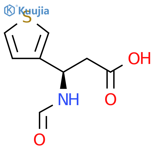 (3R)-3-formamido-3-(thiophen-3-yl)propanoic acid structure