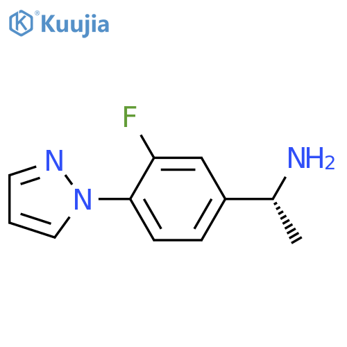 (1R)-1-3-fluoro-4-(1H-pyrazol-1-yl)phenylethan-1-amine structure