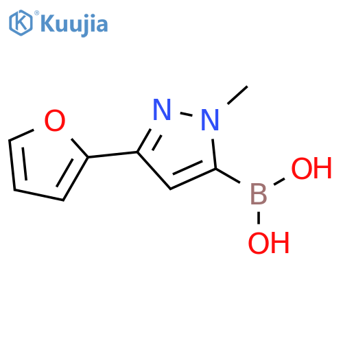 Boronic acid, B-[3-(2-furanyl)-1-methyl-1H-pyrazol-5-yl]- structure