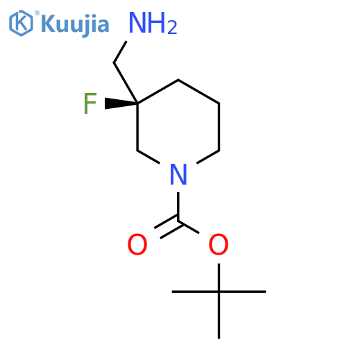 tert-butyl (3R)-3-(aminomethyl)-3-fluoropiperidine-1-carboxylate structure