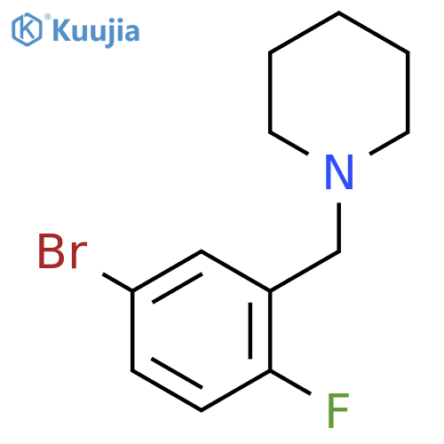 4-Bromo-1-fluoro-2-(piperidinomethyl)benzene structure