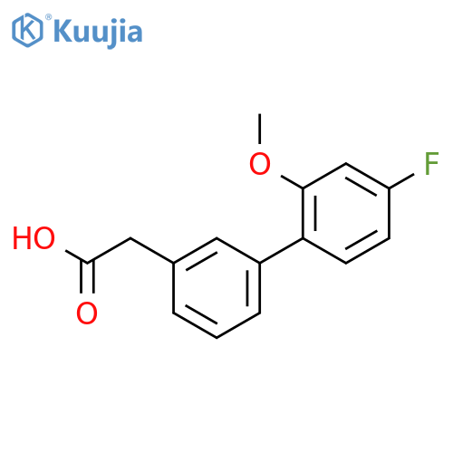 3-(4-Fluoro-2-methoxyphenyl)phenylacetic acid structure