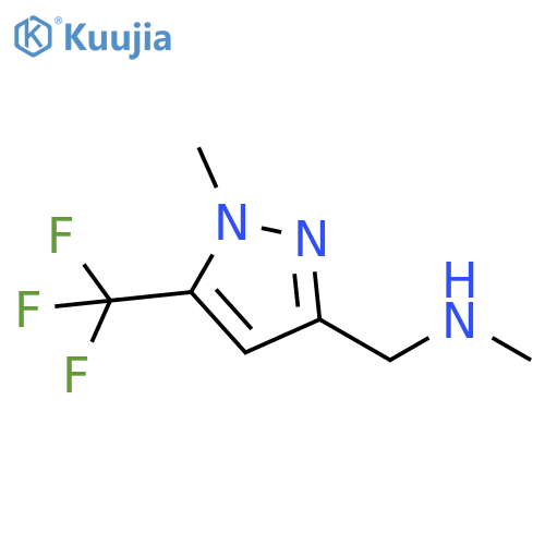 N-methyl-1-[1-methyl-5-(trifluoromethyl)pyrazol-3-yl]methanamine structure