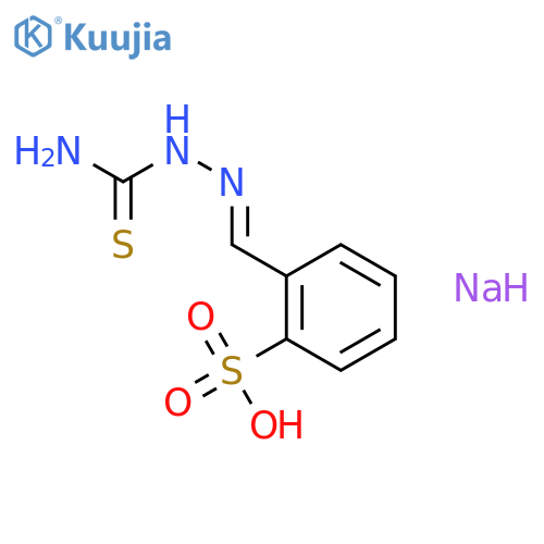 Benzenesulfonic acid,2-[[2-(aminothioxomethyl)hydrazinylidene]methyl]-, sodium salt (1:1) structure