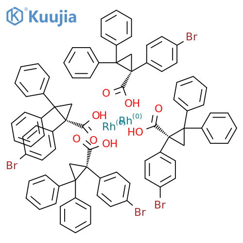 (1R)-1-(4-Bromophenyl)-2,2-diphenylcyclopropane-1-carboxylic acid;rhodium structure