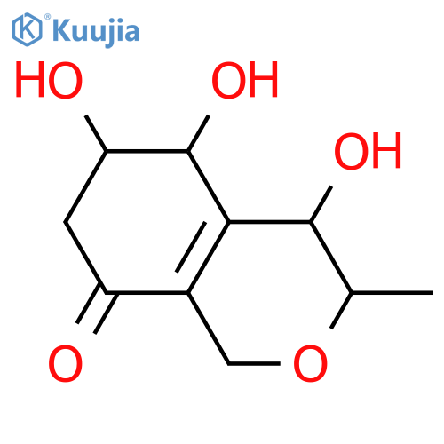 3,4,5,6,7,8-Hexahydro-4,5,6-trihydroxy-3-methyl-1H-2-benzopyran-8-one structure