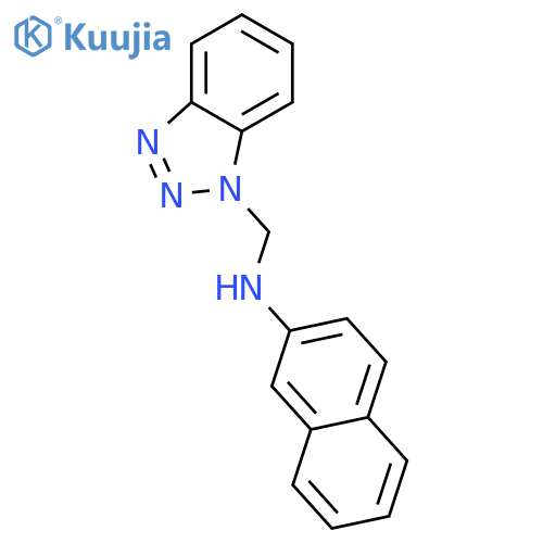 N-(1H-Benzotriazol-1-ylmethyl)naphthalen-2-amine structure