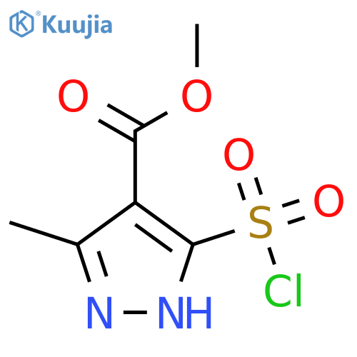 methyl 5-(chlorosulfonyl)-3-methyl-1H-pyrazole-4-carboxylate structure