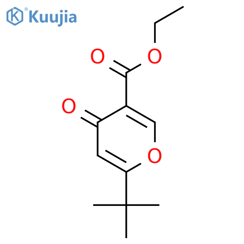 Ethyl 6-(tert-butyl)-4-oxo-4H-pyran-3-carboxylate structure