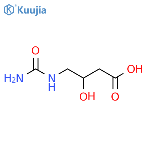 Butanoic acid, 4-[(aminocarbonyl)amino]-3-hydroxy- structure