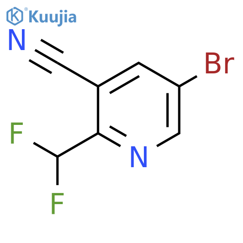 5-Bromo-3-cyano-2-(difluoromethyl)pyridine structure
