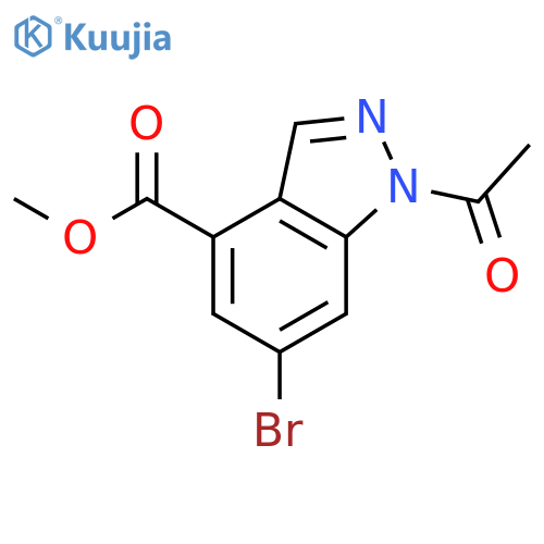 Methyl 1-acetyl-6-bromo-1H-indazole-4-carboxylate structure
