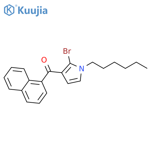 1-Hexyl-2-bromo-3-(1-naphthoyl)pyrrole structure