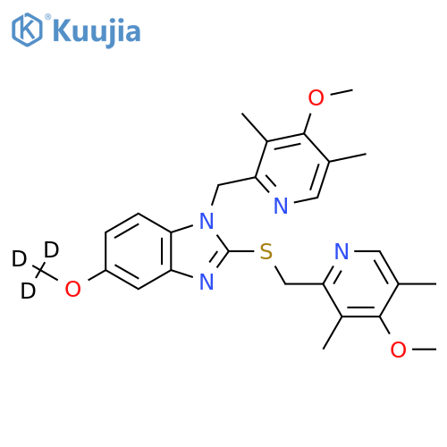 N-(4-Methoxy-3,5-dimethyl-2-pyridinyl)methyl Omeprazole-d3 Sulfide structure