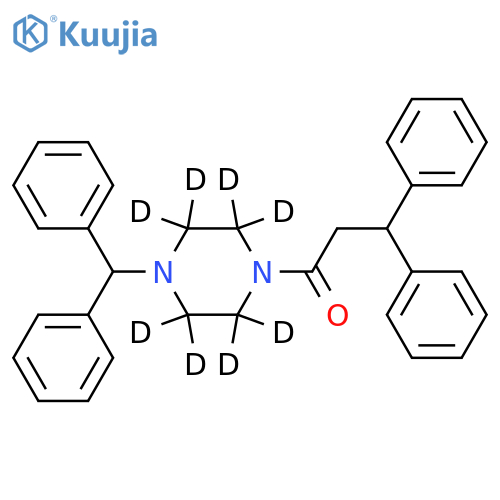 1-4-(Diphenylmethyl)-1-piperazinyl-3,3-diphenyl-1-propanone-d8 structure