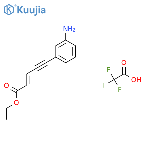 (E)-5-(3-Aminophenyl)-2-penten-4-ynoic Acid Ethyl Ester Trifluoroacetic Acid Salt structure