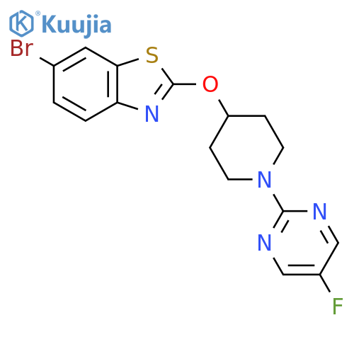 6-Bromo-2-(1-(5-fluoropyrimidin-2-yl)piperidin-4-yloxy)benzo[d]thiazole structure