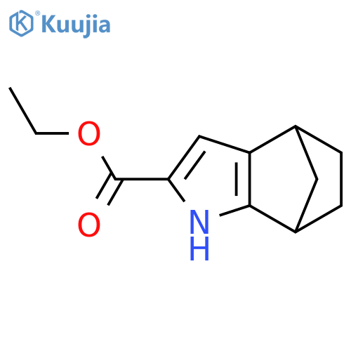 4,7-Methano-1H-indole-2-carboxylic acid, 4,5,6,7-tetrahydro-, ethyl ester structure