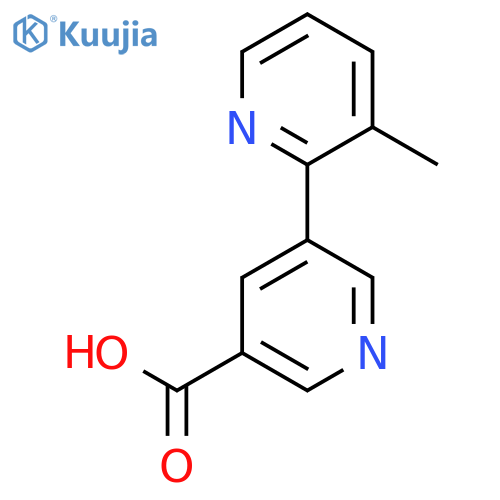 3-Methyl-[2,3'-bipyridine]-5'-carboxylic acid structure